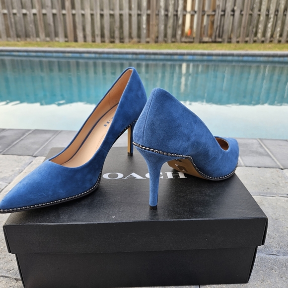 Coach 8.5B Blue Suede - Picture 12 of 15